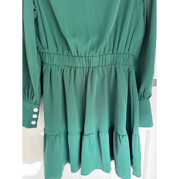 Green Ruffle Mini Dress - Picture 10 of 10
